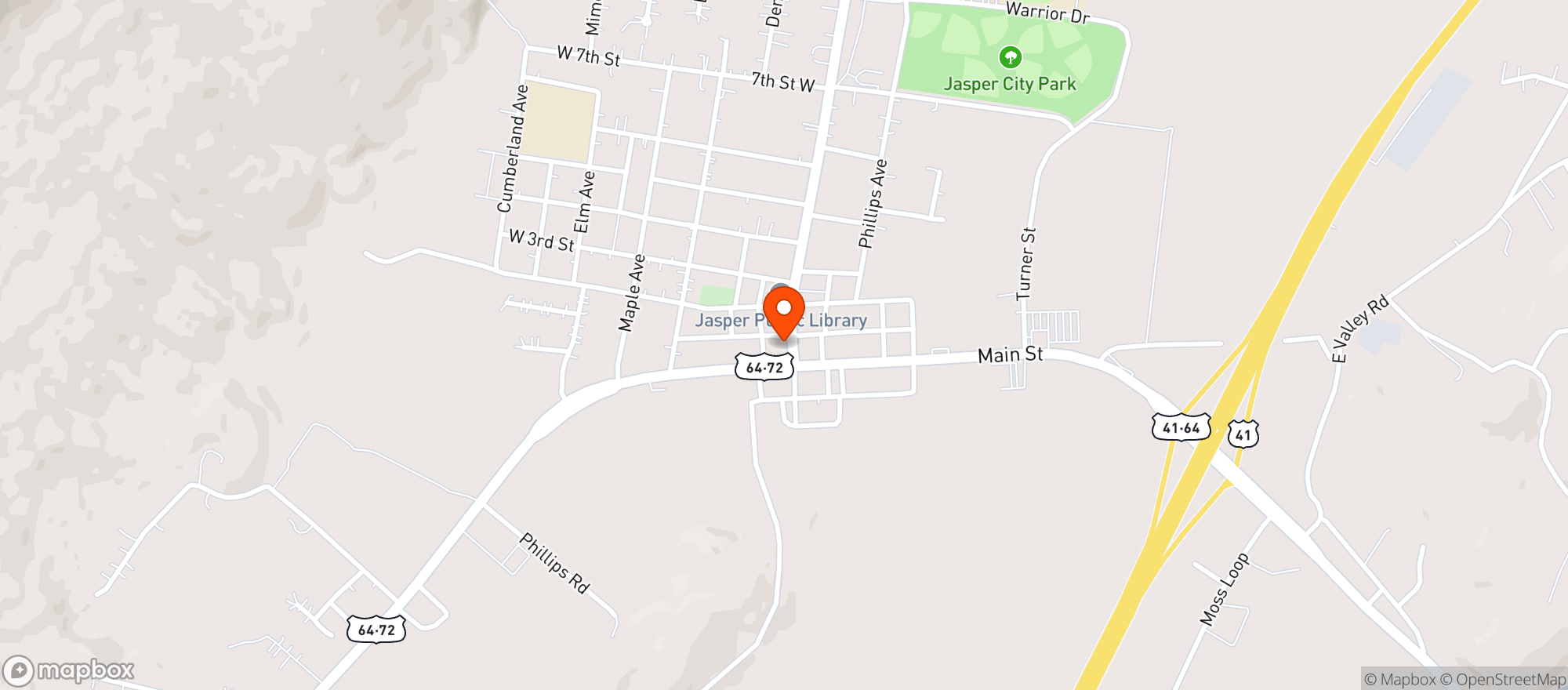 Map showing Red Point Inn