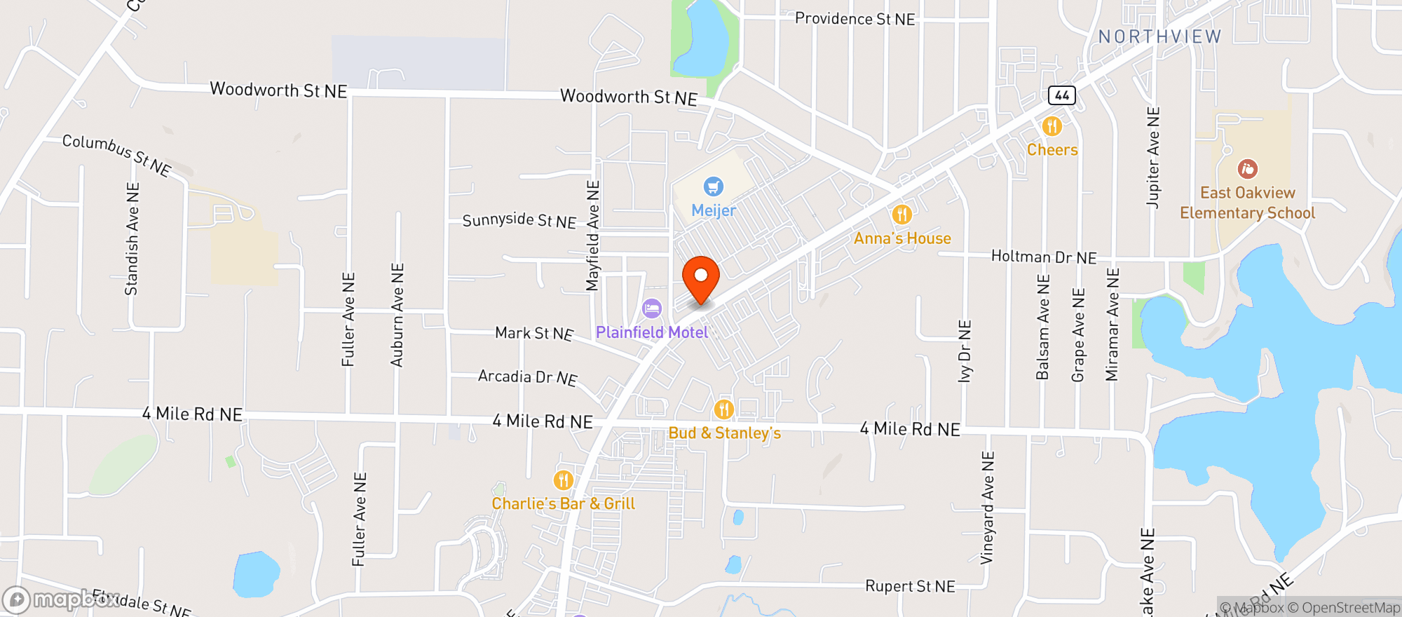 Map showing Meijer