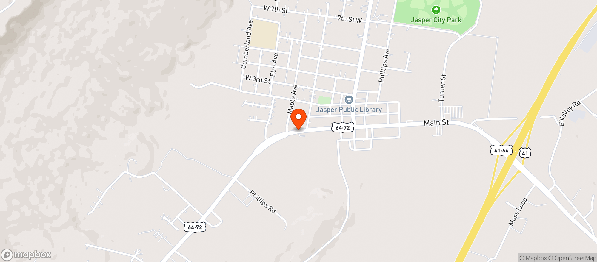Map showing Kantis Bar & Grill