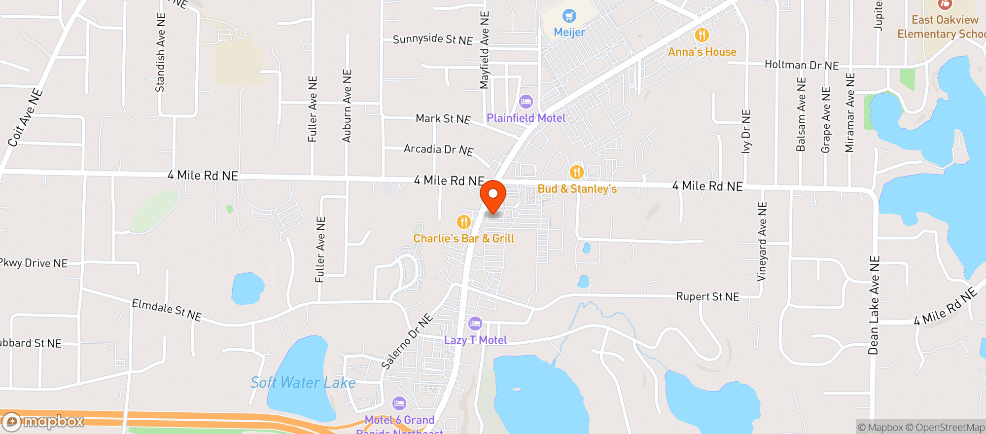 Map showing Real Food Cafe