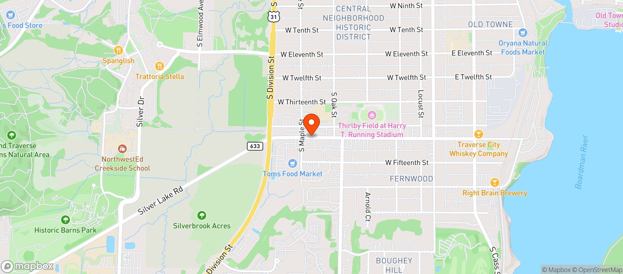 Map showing Kap N Keg
