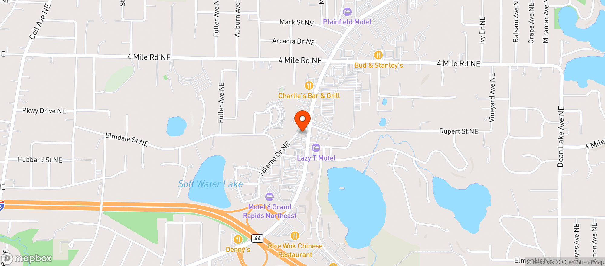 Map showing Skymint Grand Rapids Plainfield
