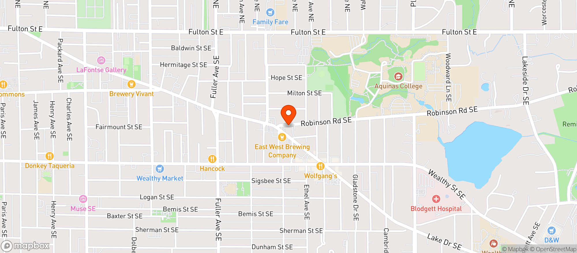 Map showing Pursuit of Happiness Co