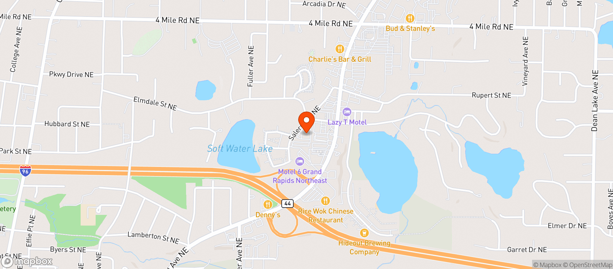 Map showing Casino Club Of Grand Rapids