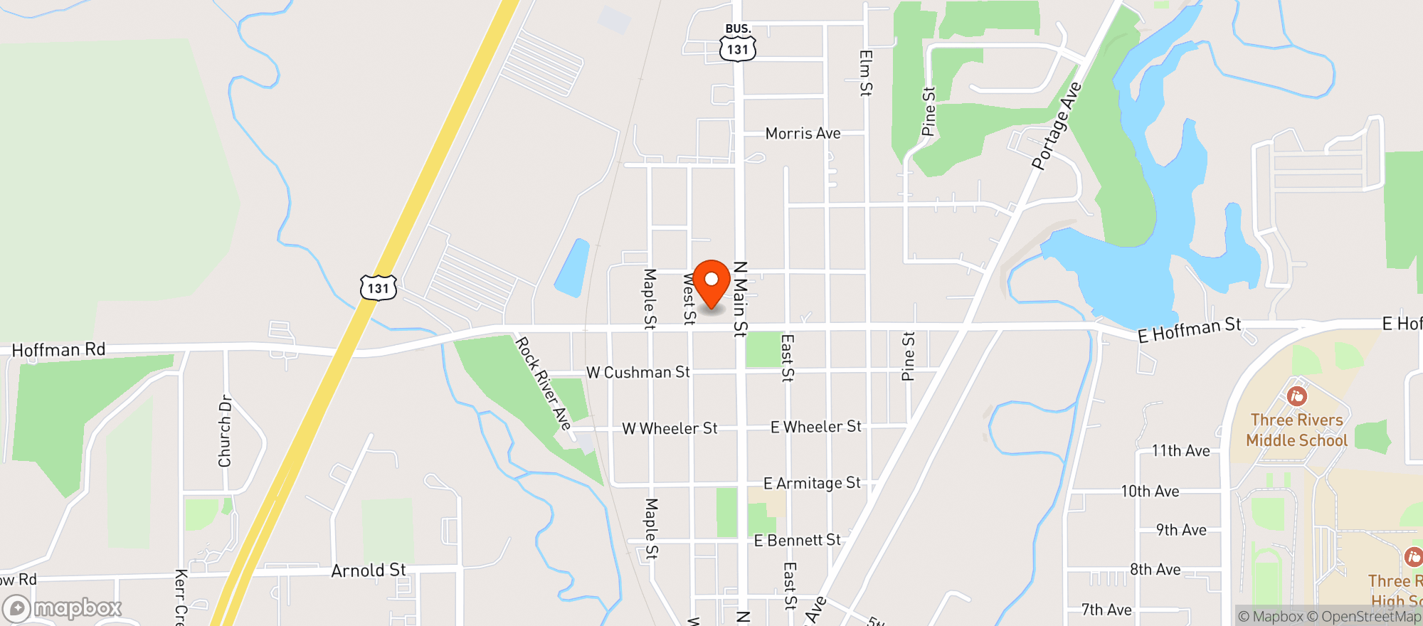 Map showing Hoffman Street Grocery