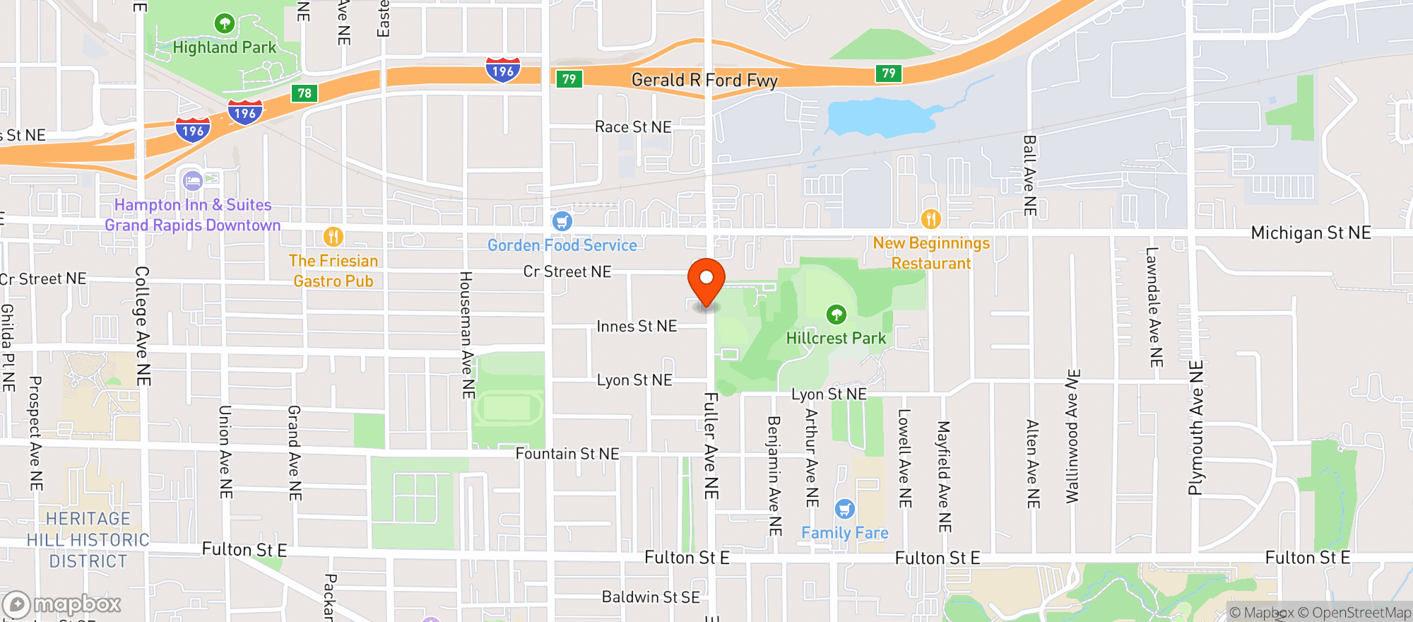 Map showing Pux