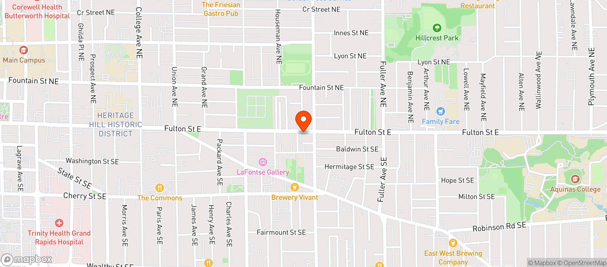 Map showing Buffalo Traders Lounge