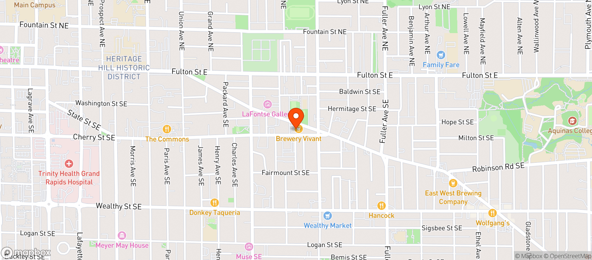 Map showing Brewery Vivant