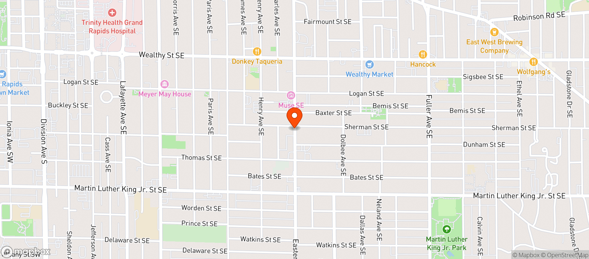 Map showing Sams Supermarket