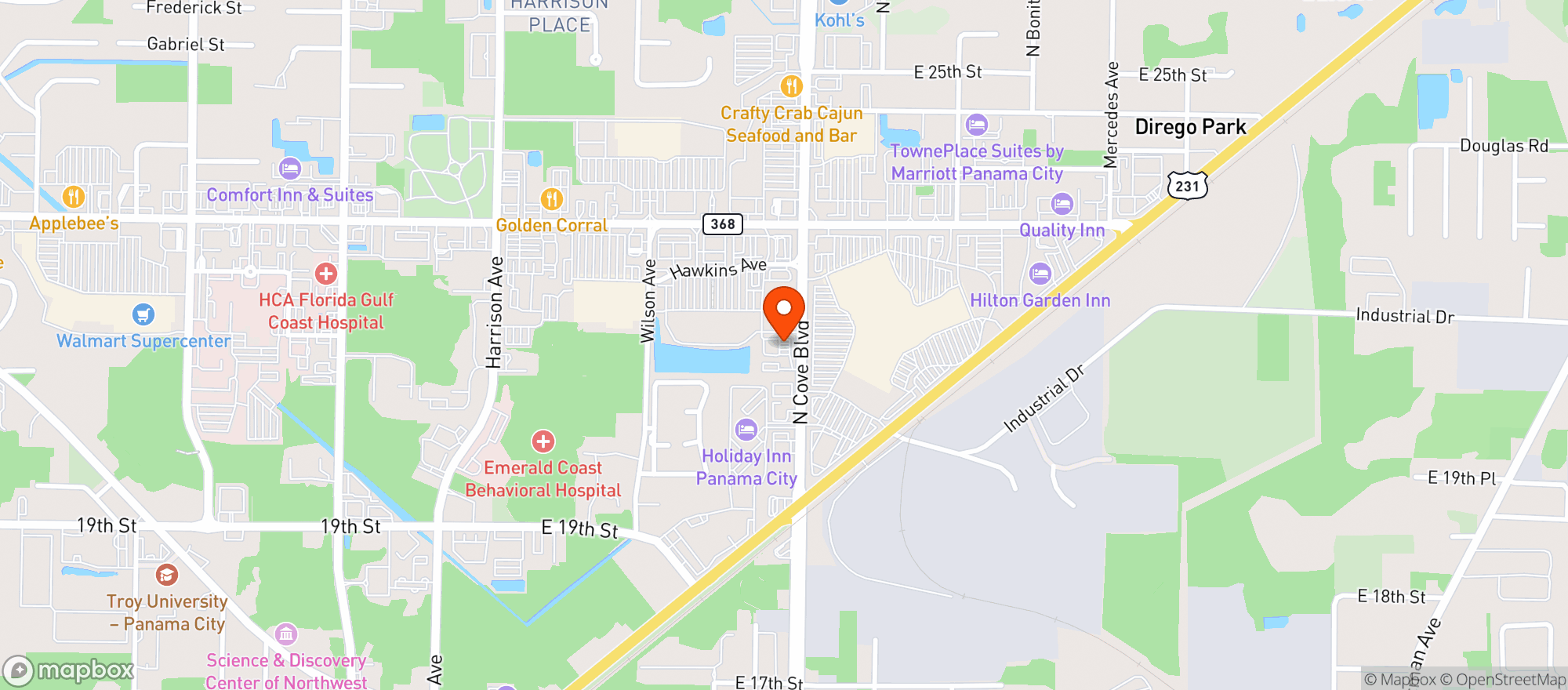 Map showing Quick Stop #23
