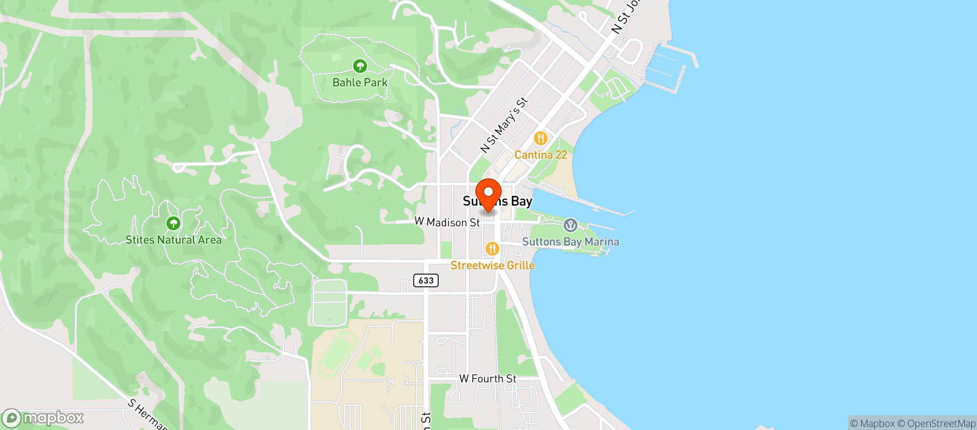 Map showing Village Inn Grill
