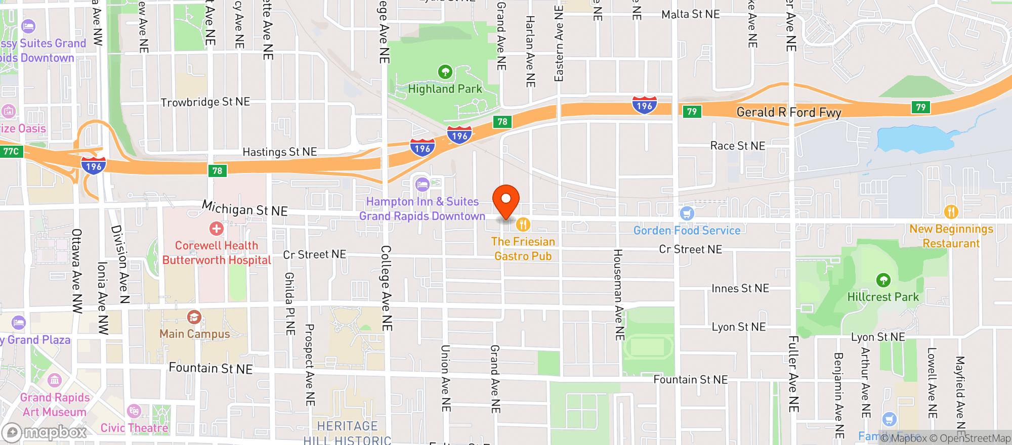Map showing Dukes