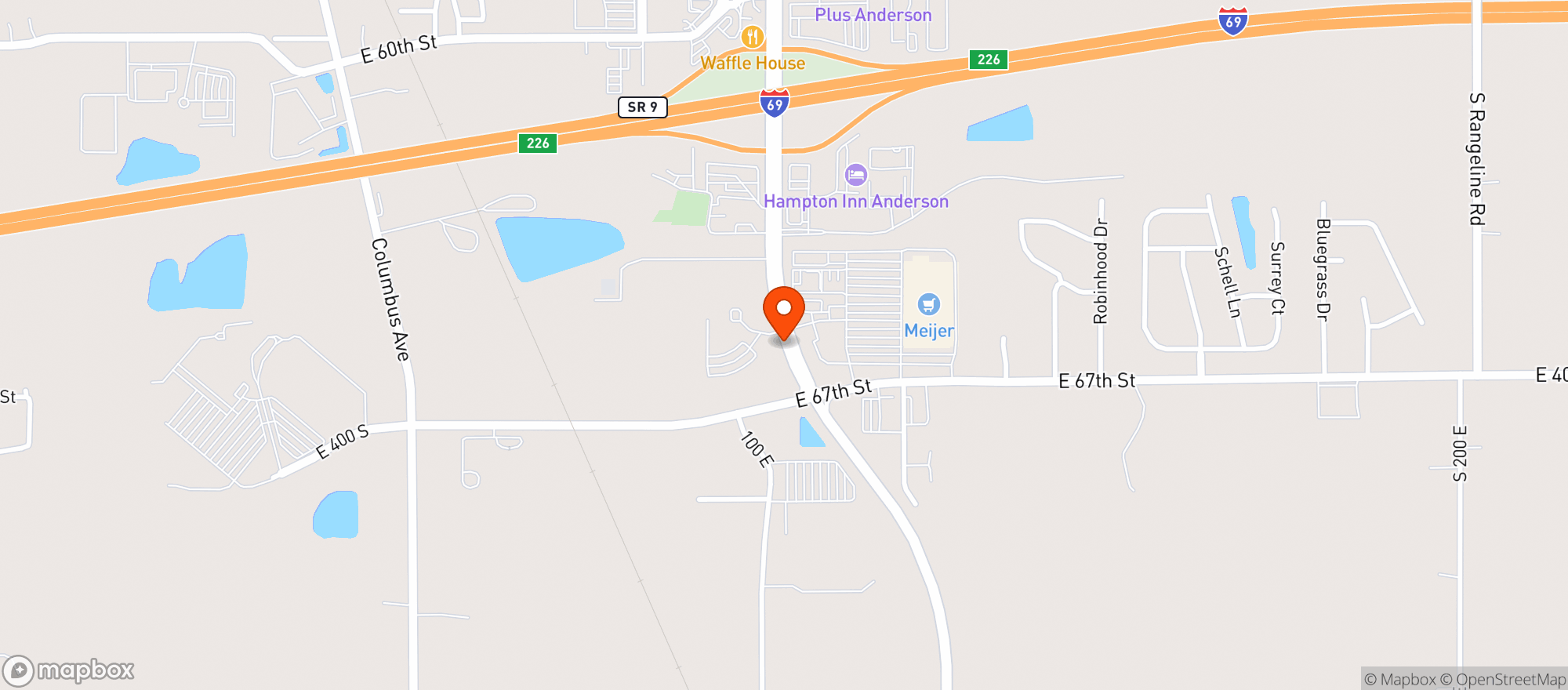 Map showing Meijer