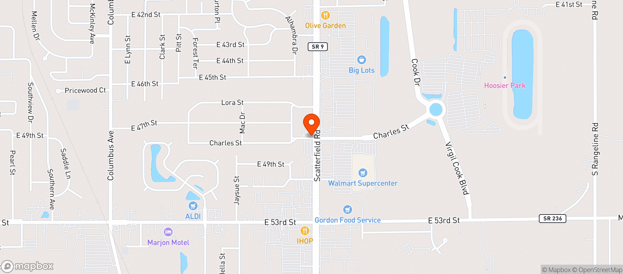 Map showing Walmart Supercenter