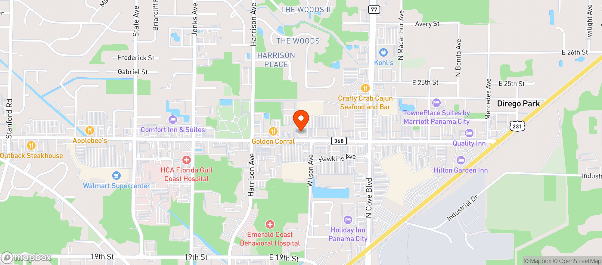 Map showing Ocharleys #317