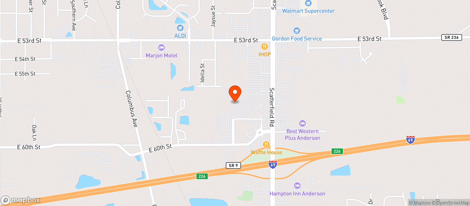 Map showing Payless Super Market #816