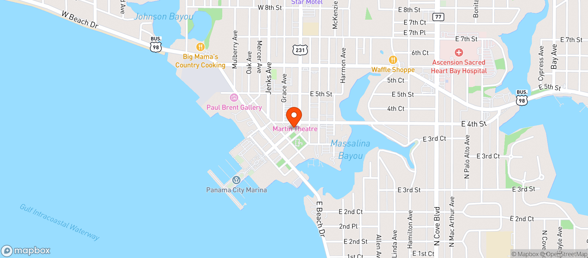 Map showing Ferrucci Ristorante