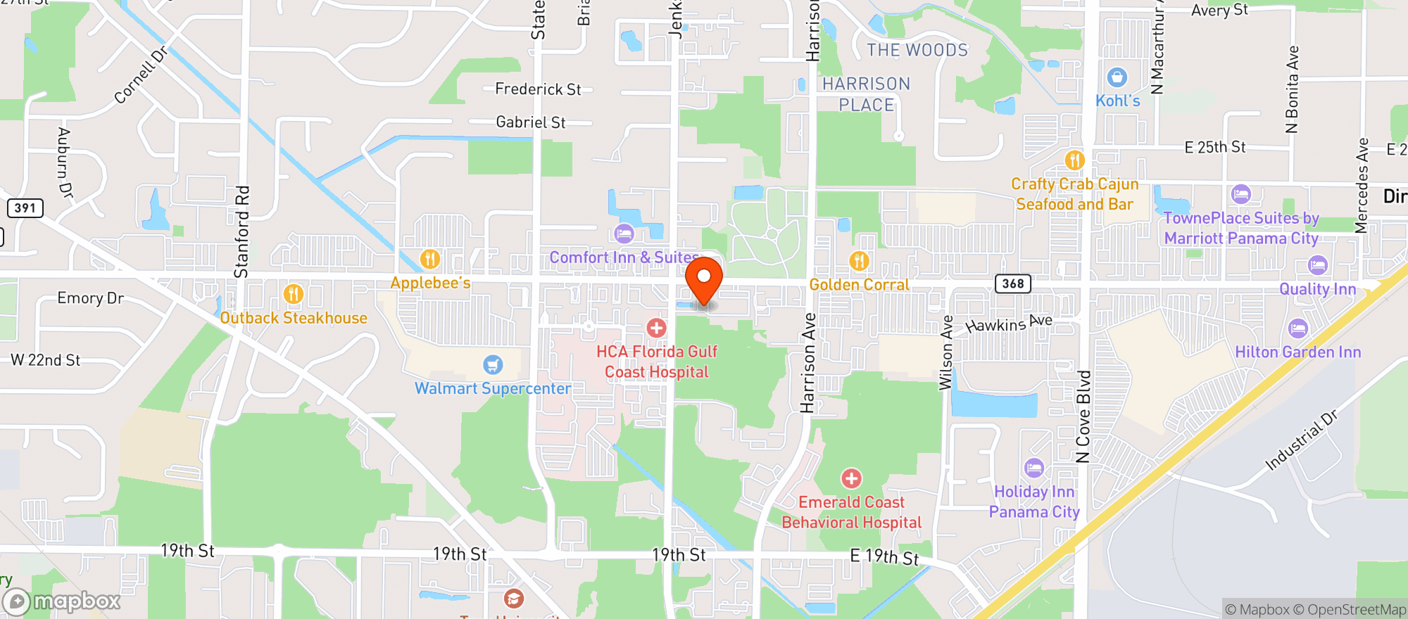 Map showing Los Rancheros Mexican Grill & Bar