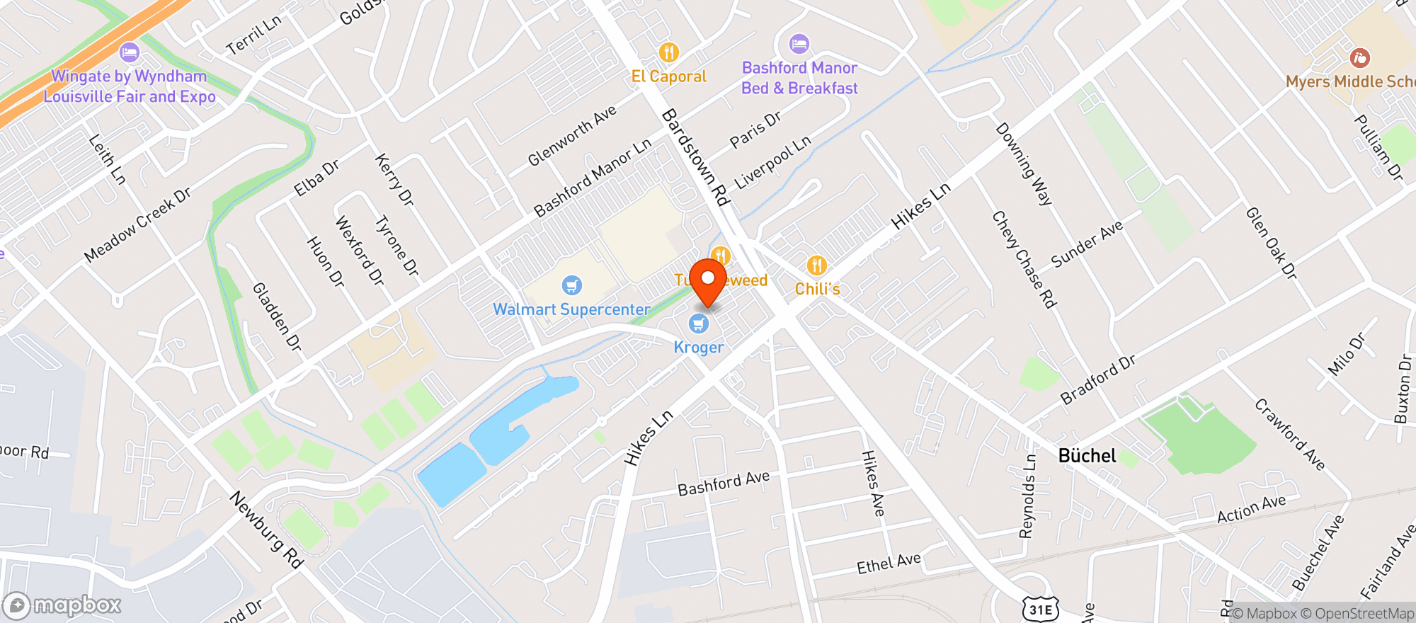 Map showing LIQUOR BARN EXPRESS