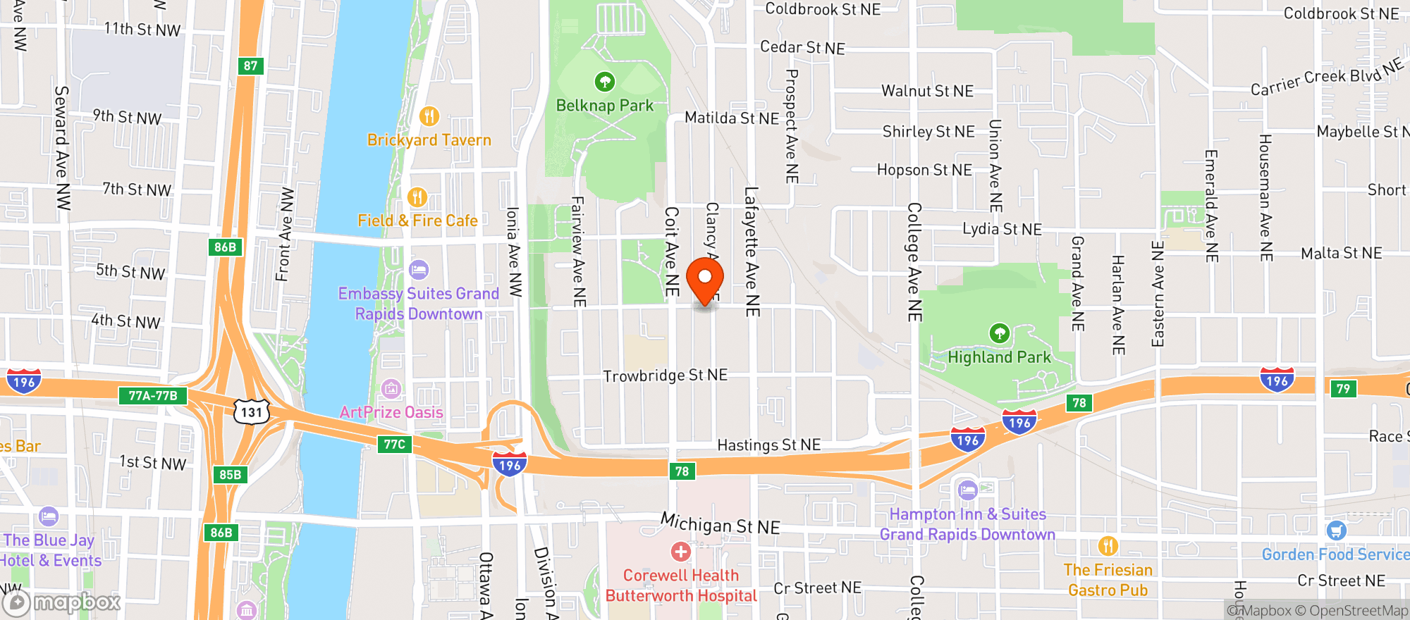 Map showing L & L Market