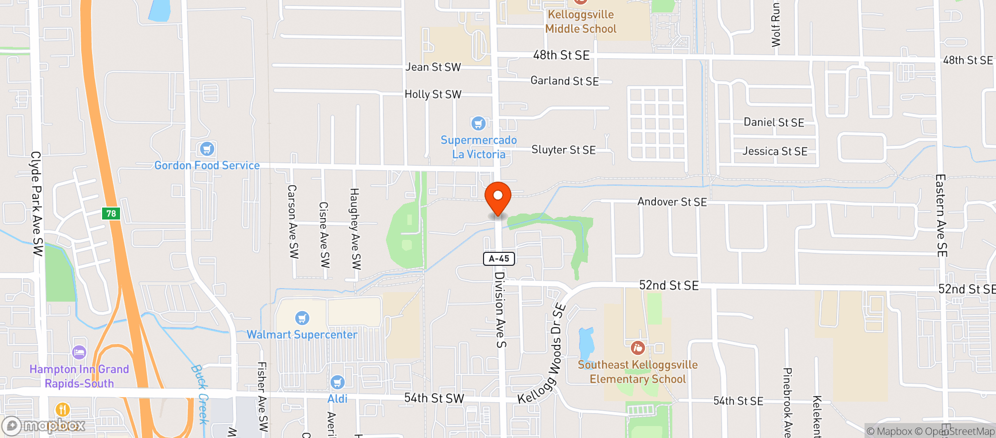 Map showing Kentwood Liquor