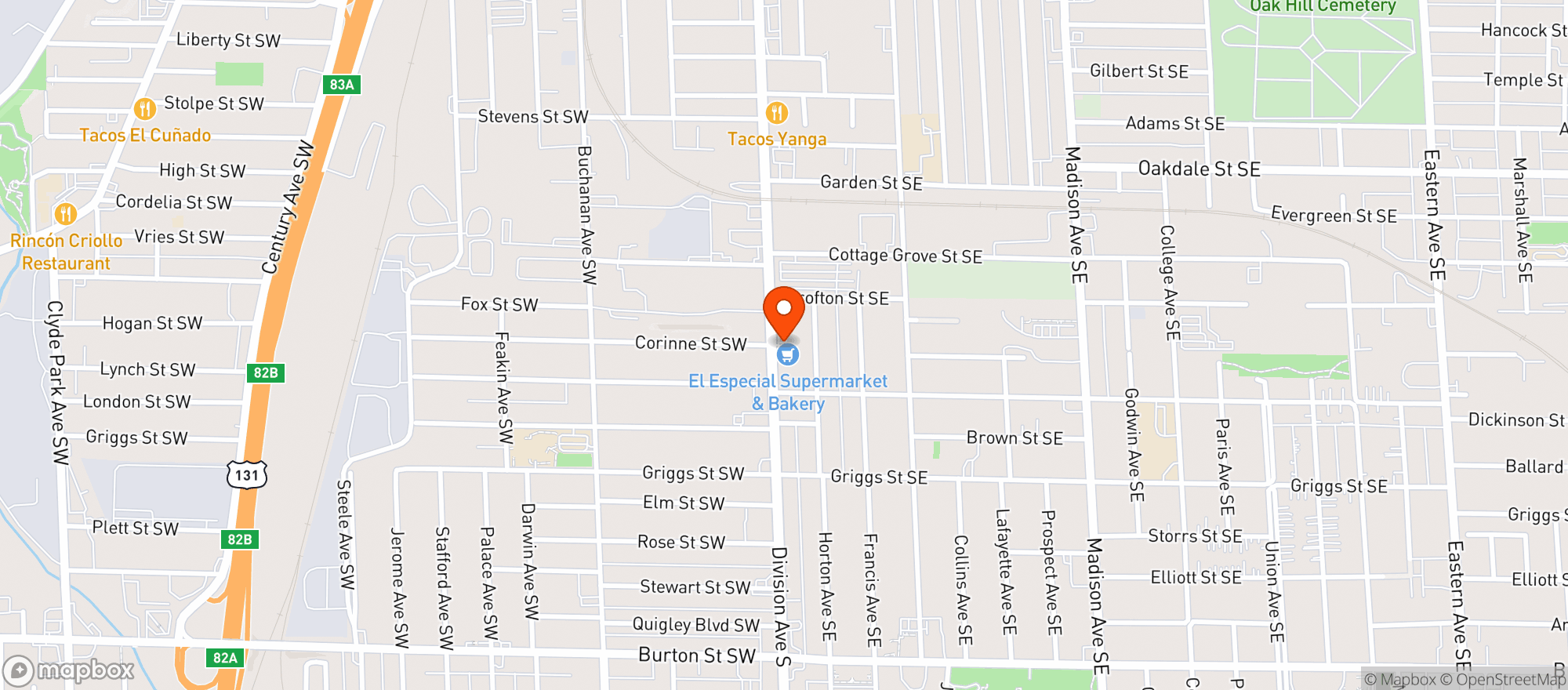 Map showing Levels Cannabis - Grand Rapids