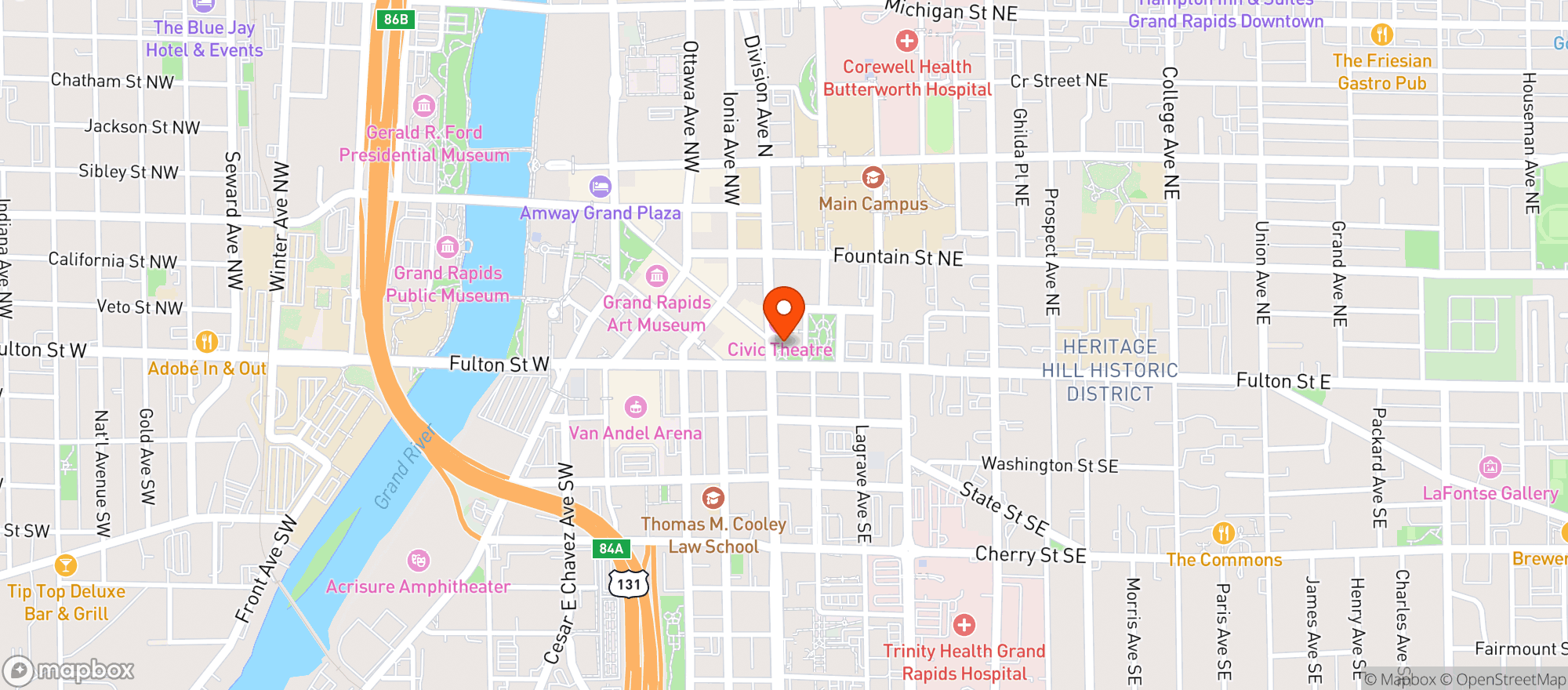 Map showing Nagoya Japanese Restaurant