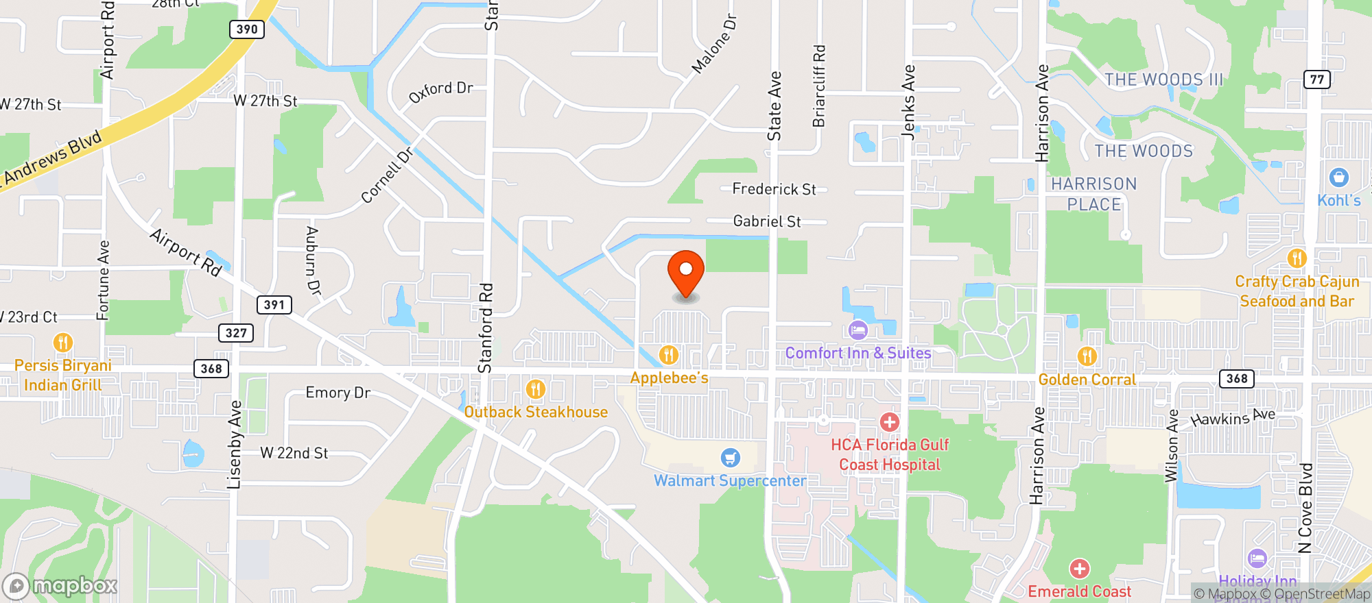 Map showing Publix