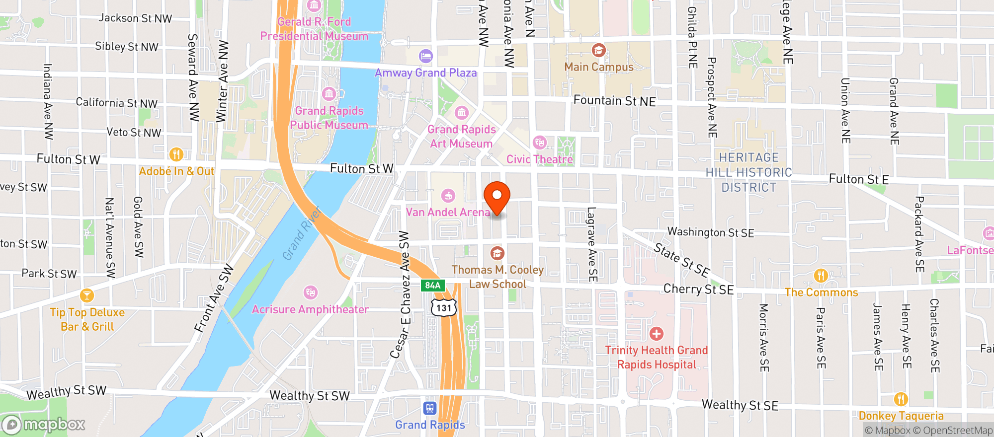 Map showing Stellas Lounge