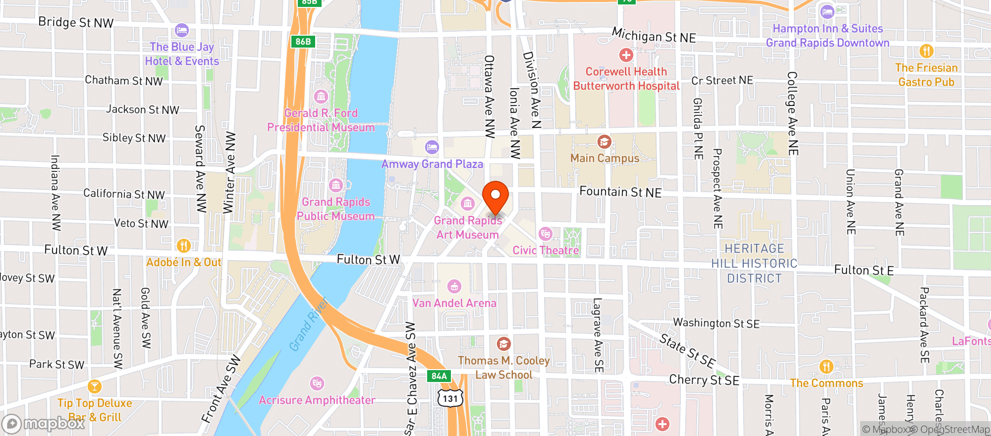 Map showing Cityflats Hotel