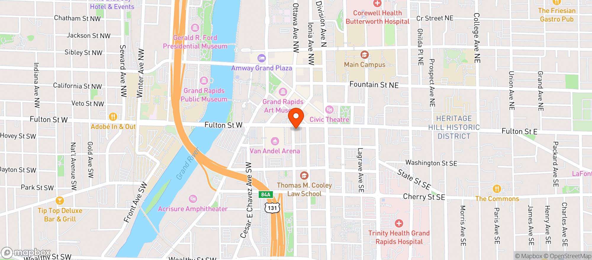 Map showing Buffalo Wild Wings Gril #3610