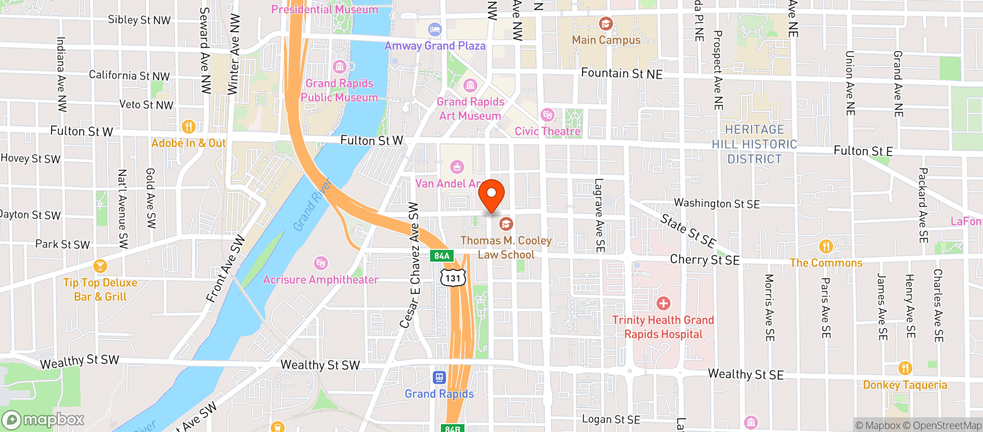 Map showing Big Mini Putt Club