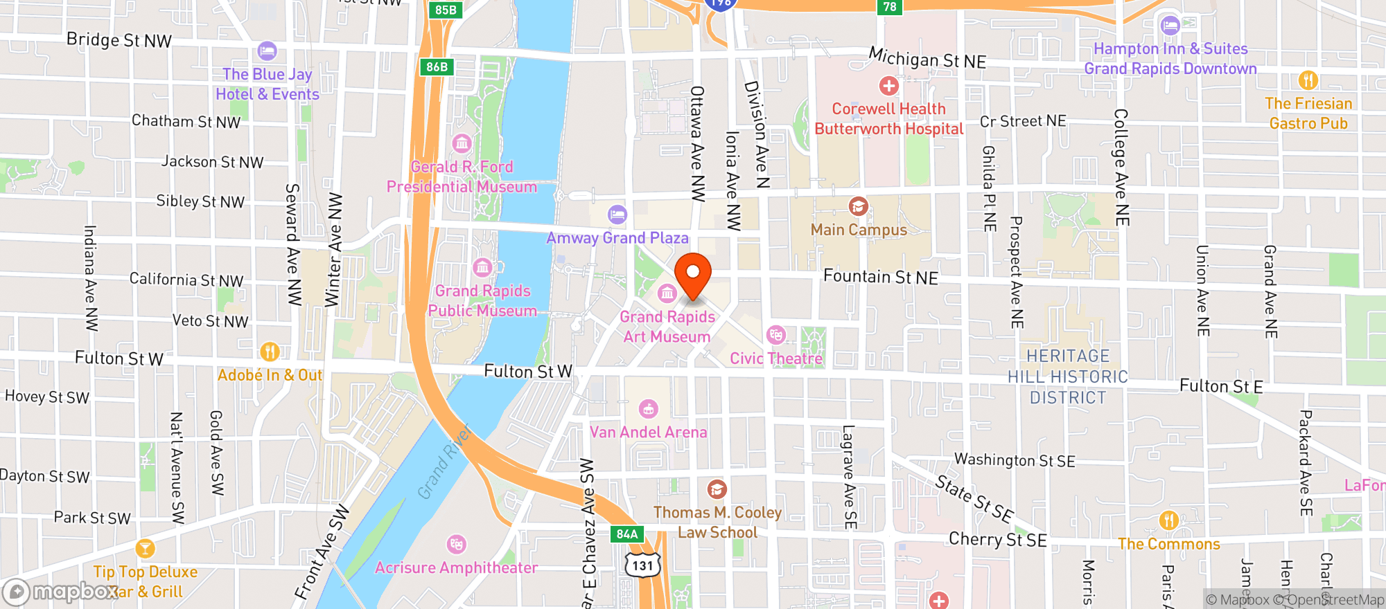 Map showing Little Bird