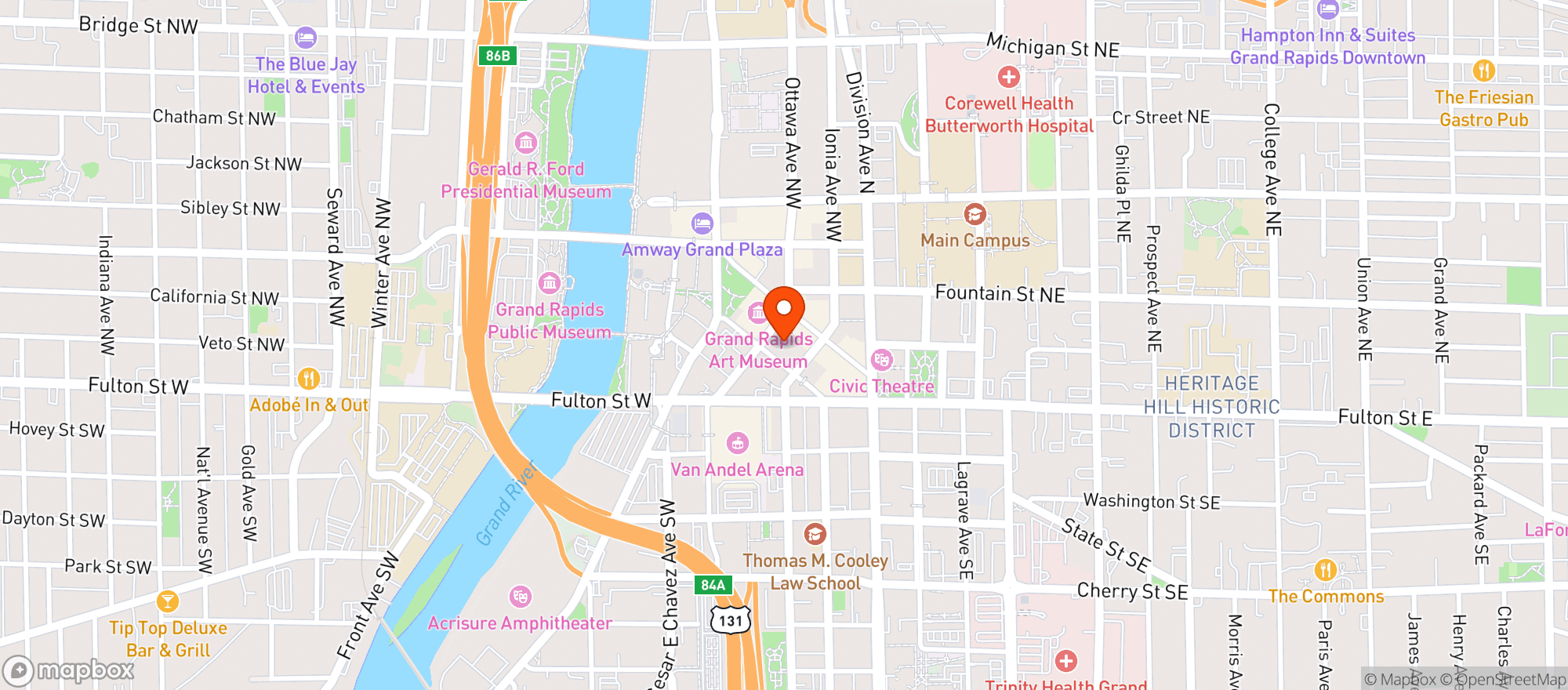 Map showing Leos Restaurant