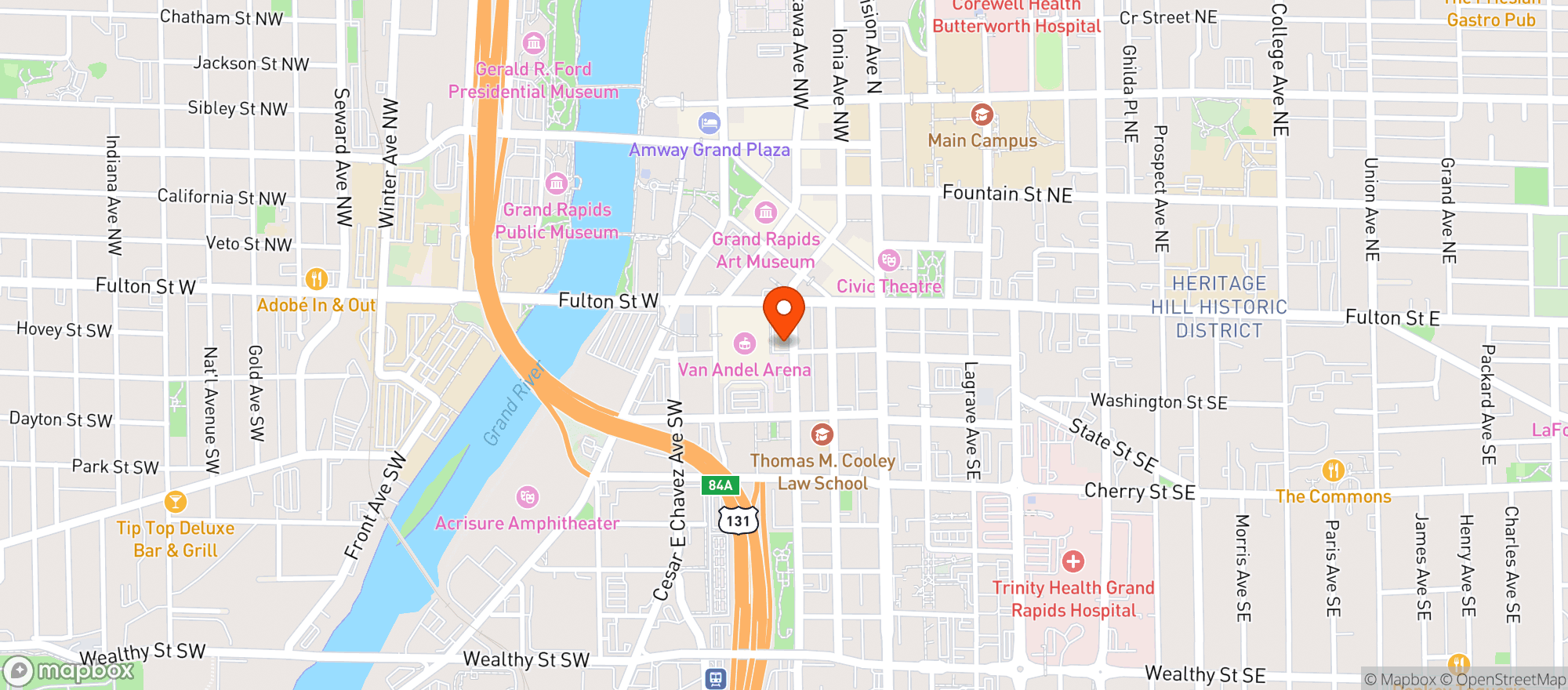 Map showing Hopcat