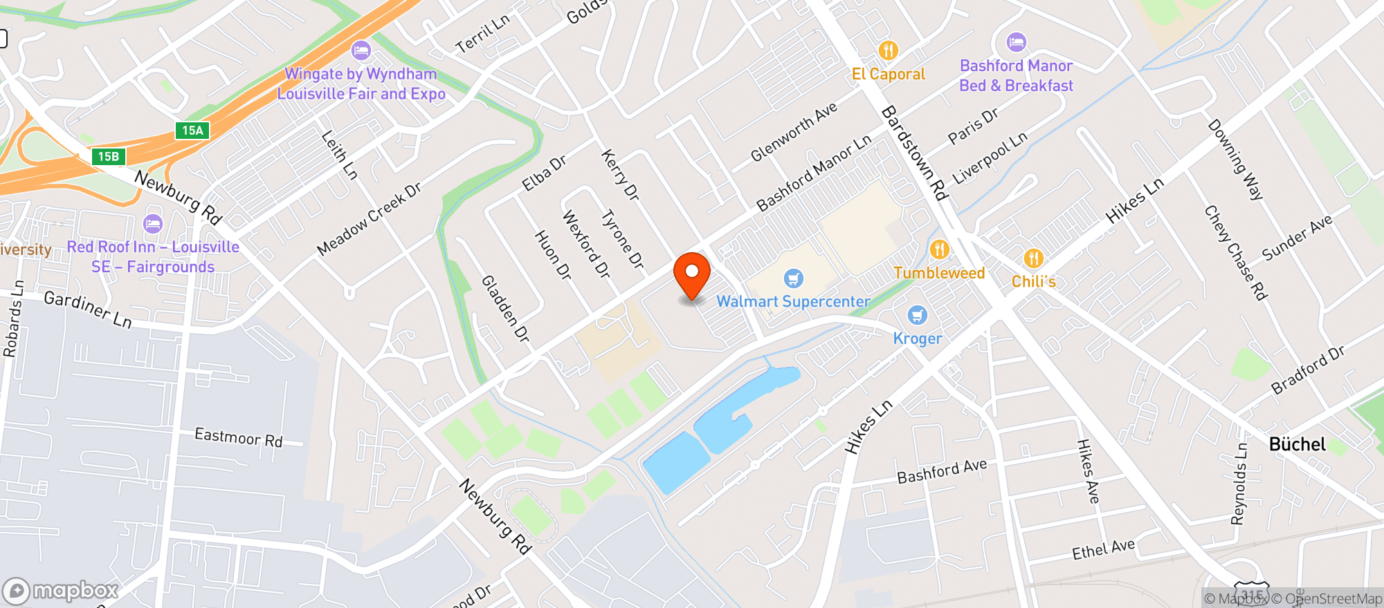 Map showing Target Store
