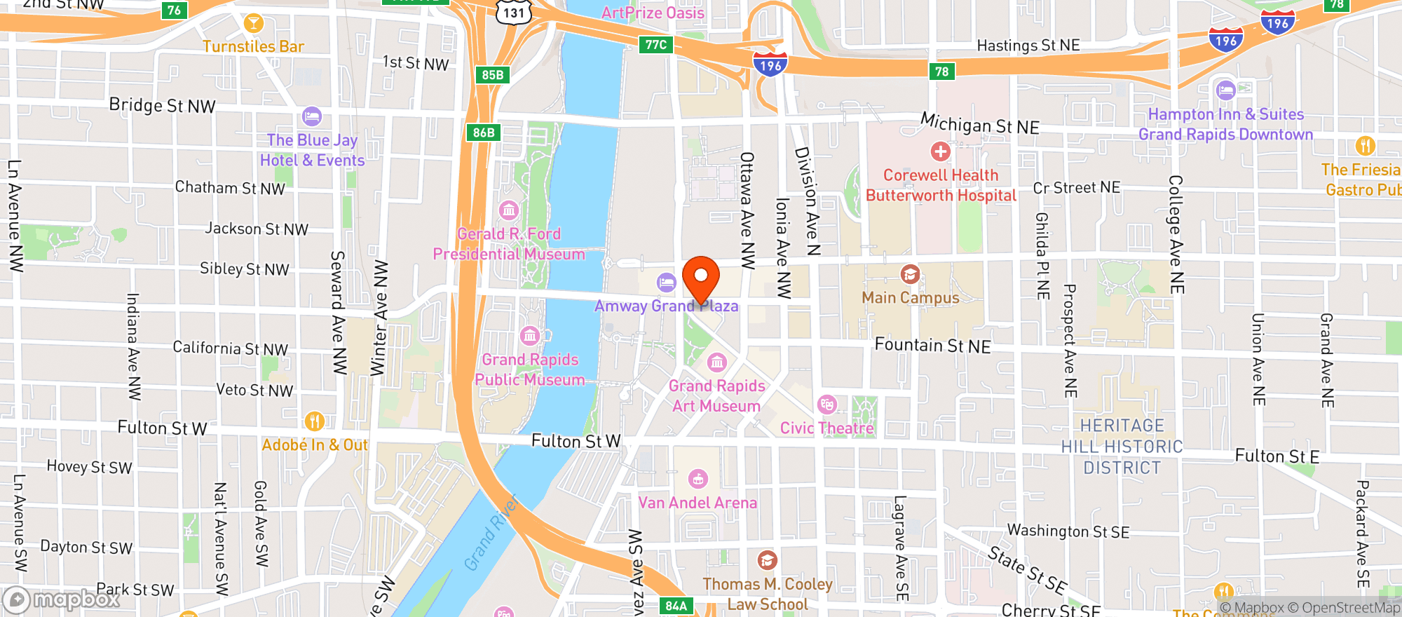 Map showing Mckay Ballroom