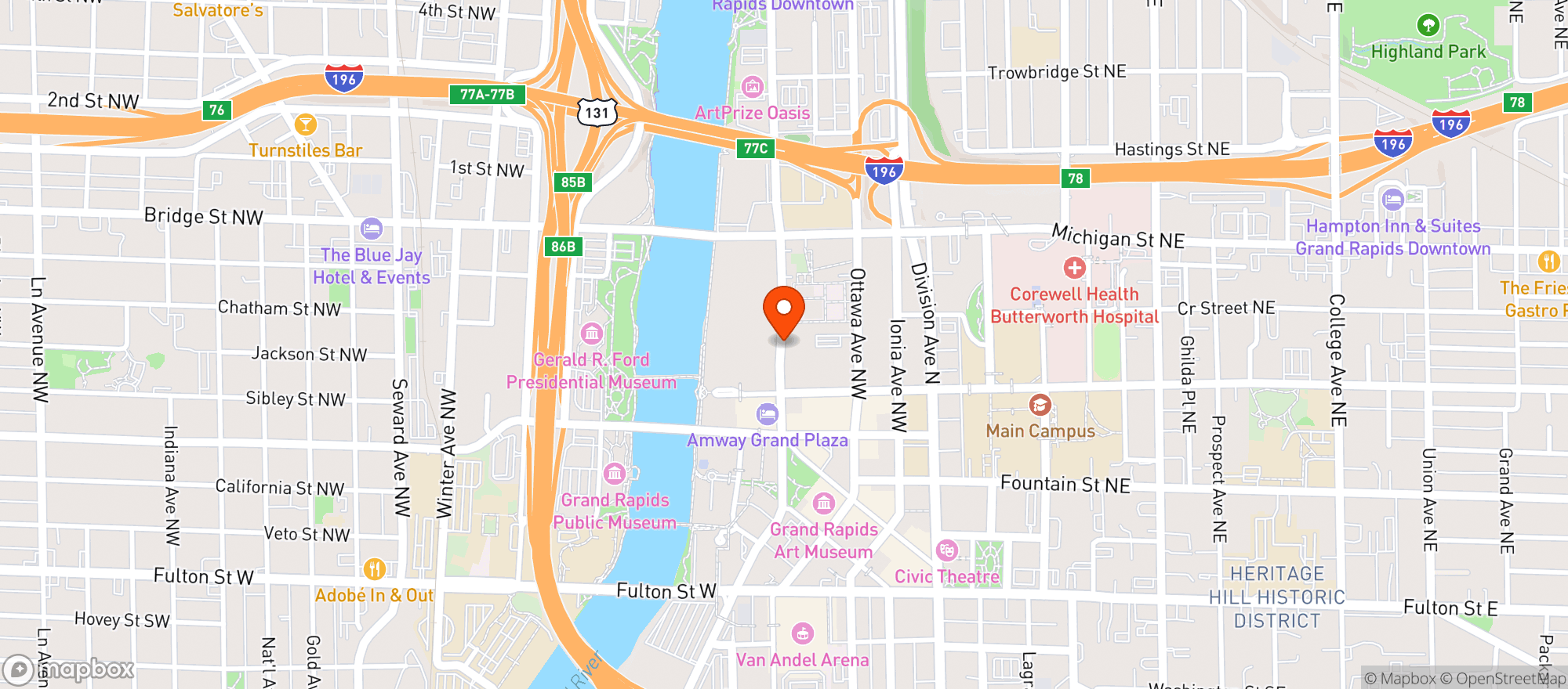 Map showing Roam By San Chez