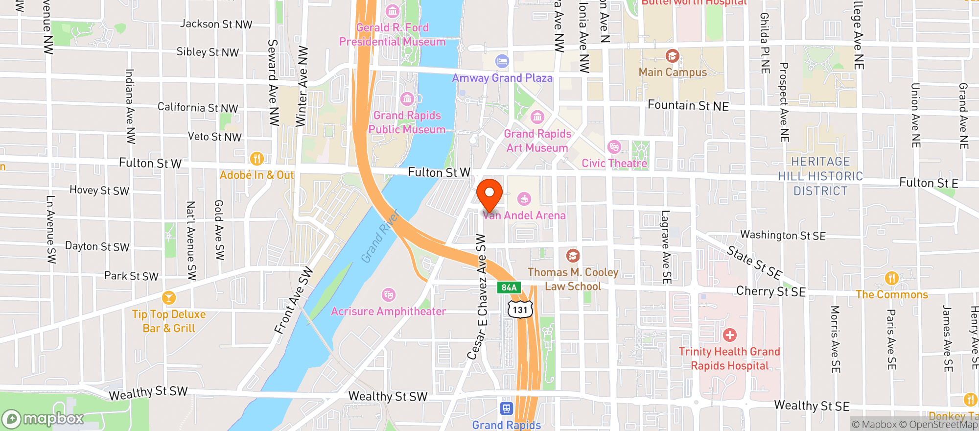 Map showing Bistro Bella Vita