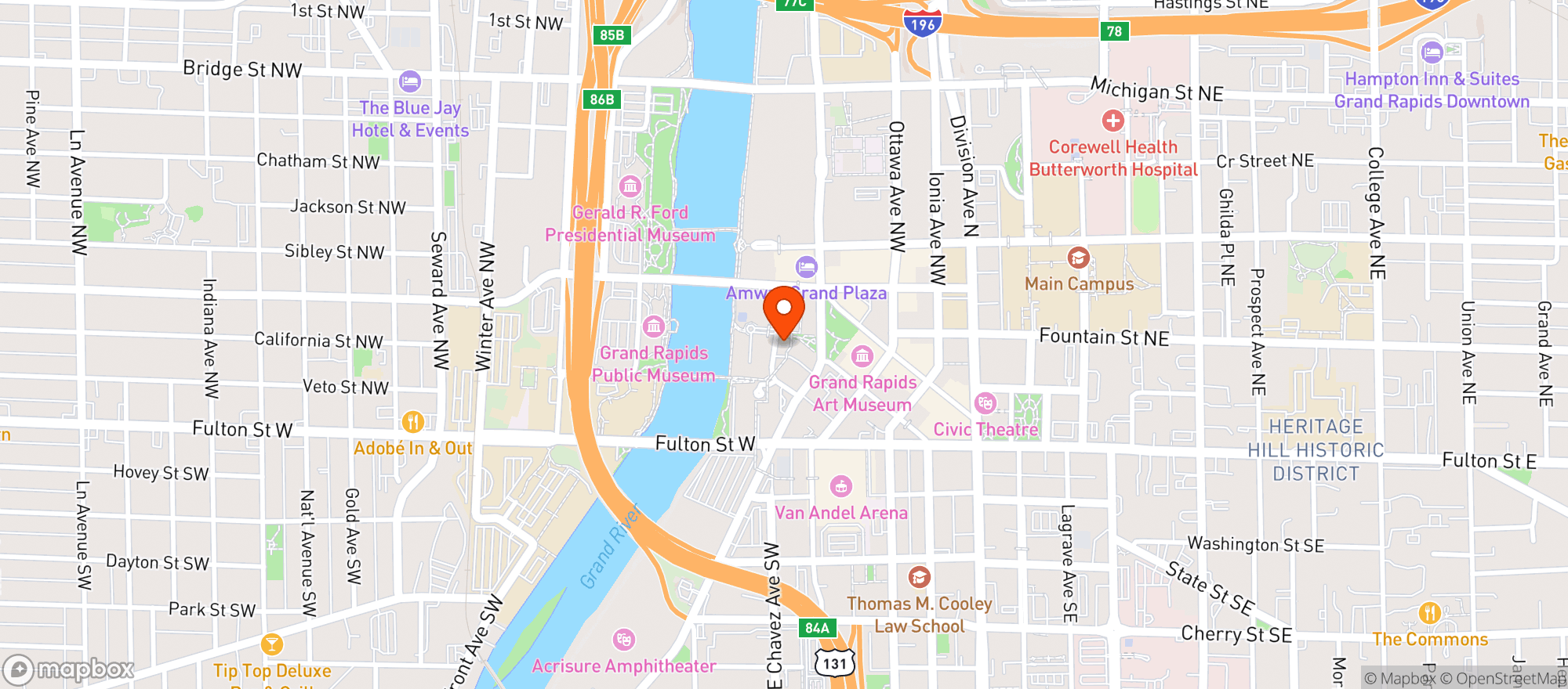 Map showing Zs Bar & Restaurant