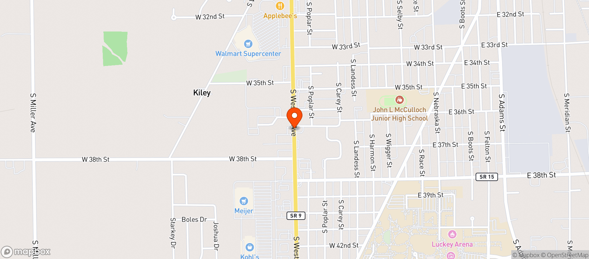 Map showing Save On Liquor