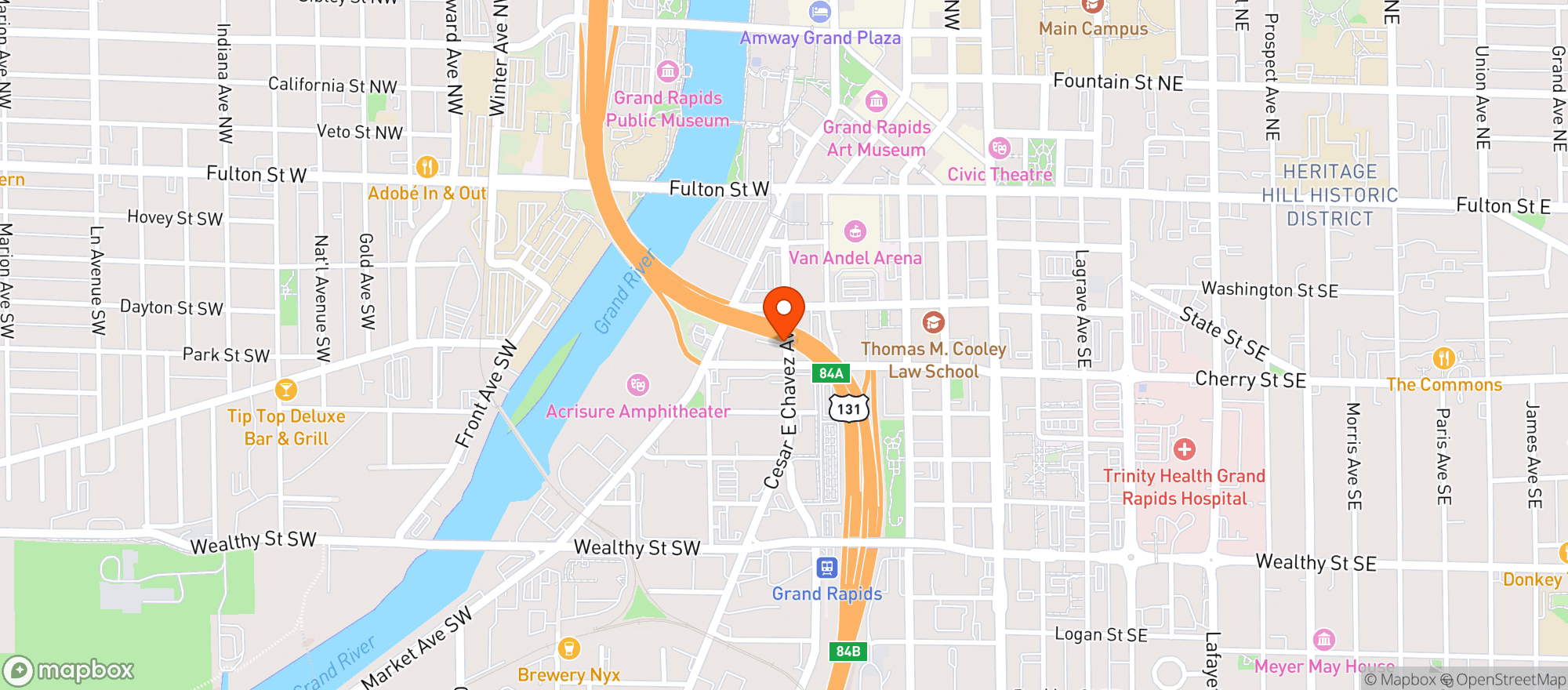 Map showing Intersection