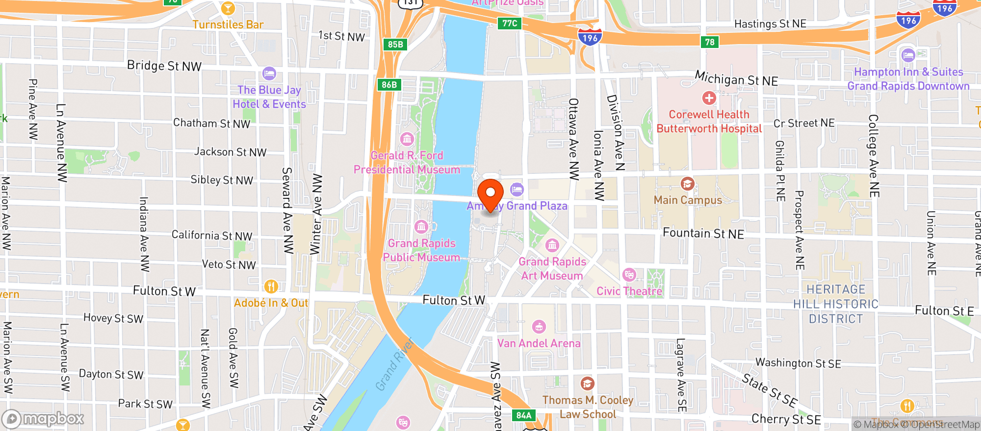 Map showing Jw Marriott