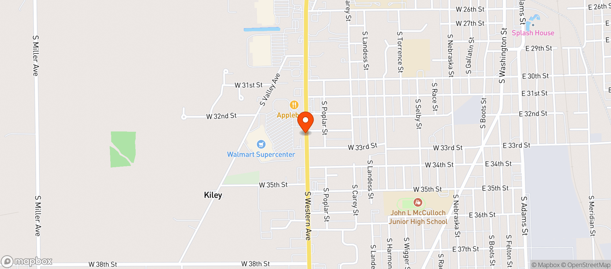 Map showing Walmart Supercenter