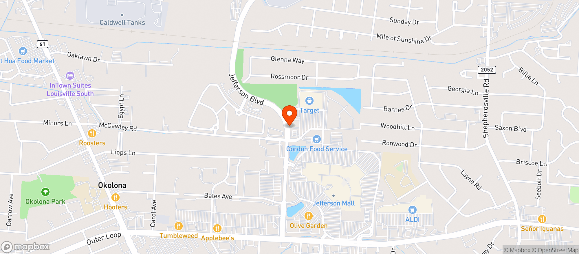 Map showing Target