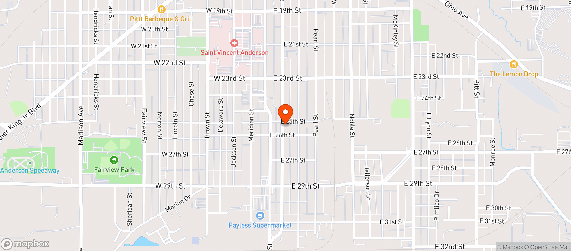 Map showing Central Food Mart