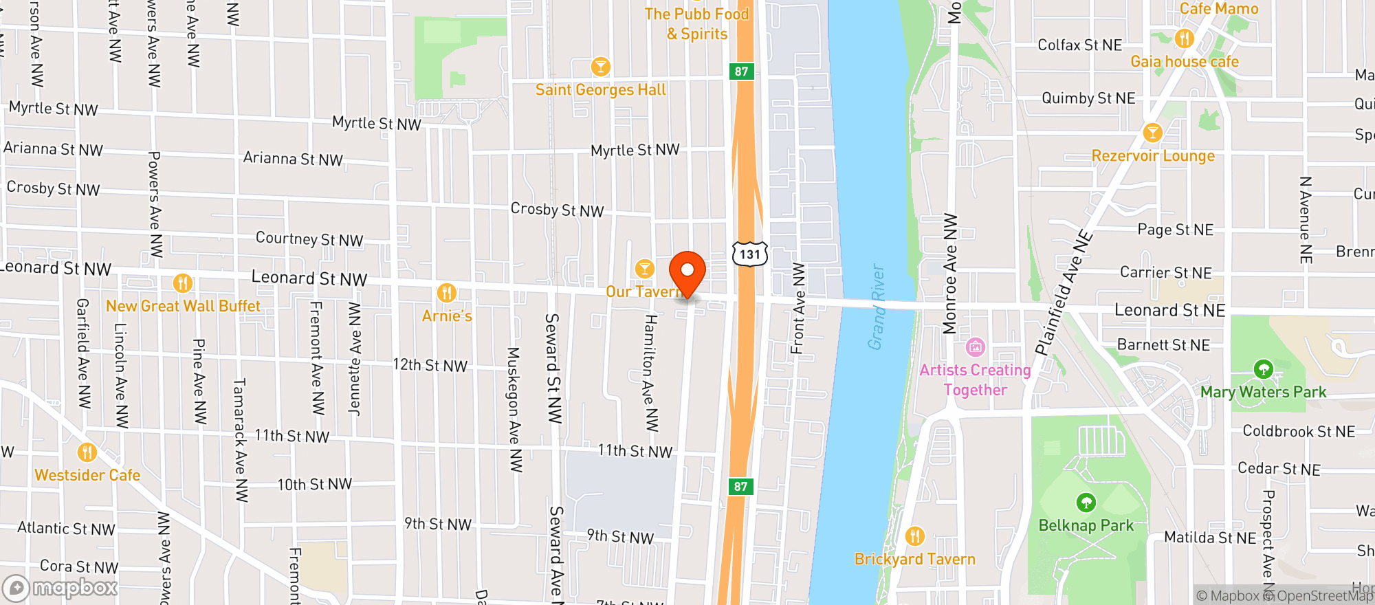 Map showing Alt City Na Bottles+beer