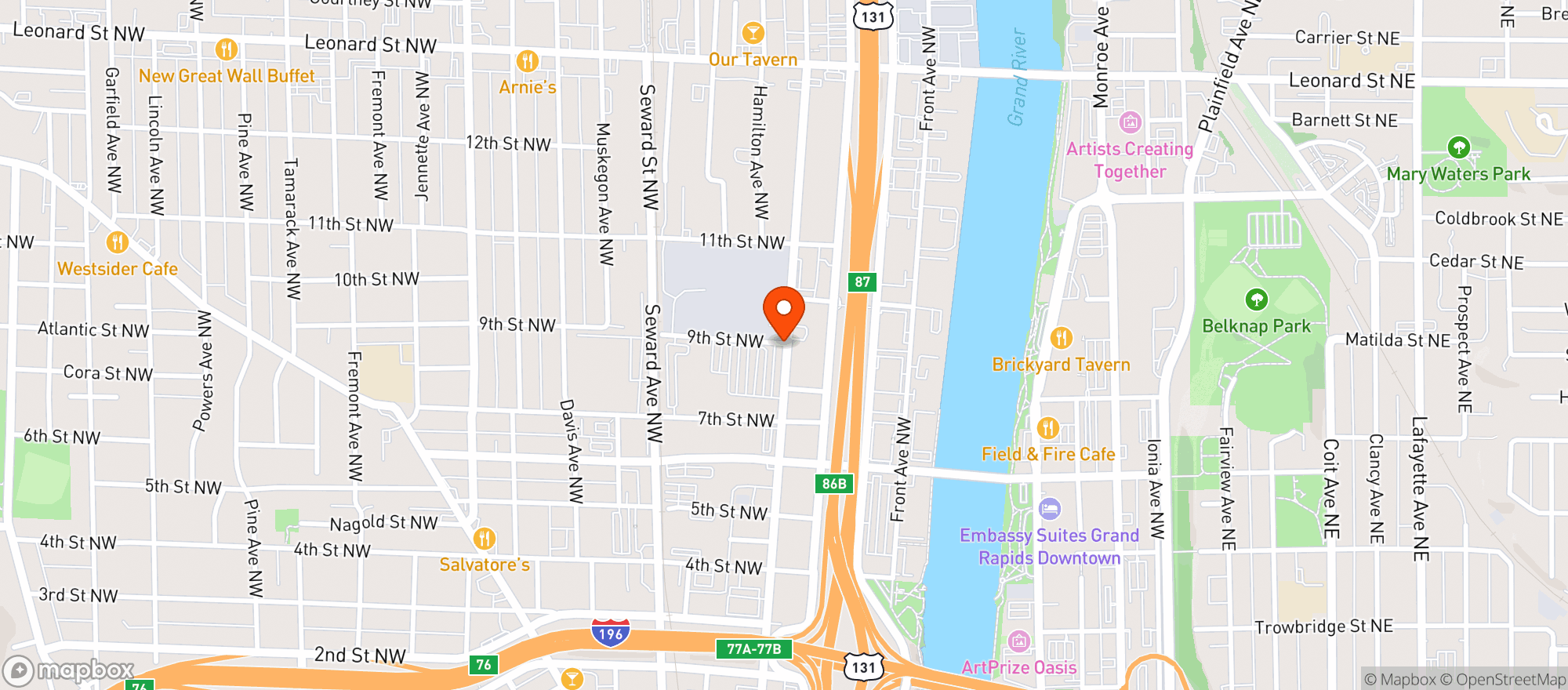 Map showing New Vintage Place
