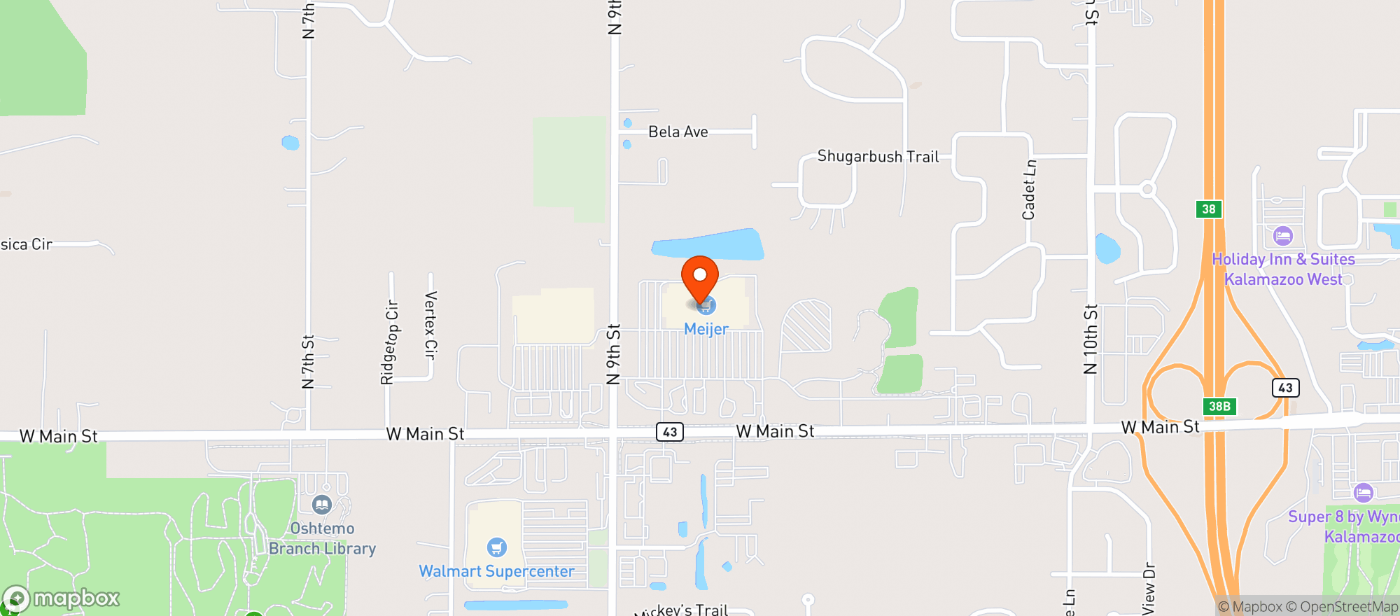 Map showing Meijer
