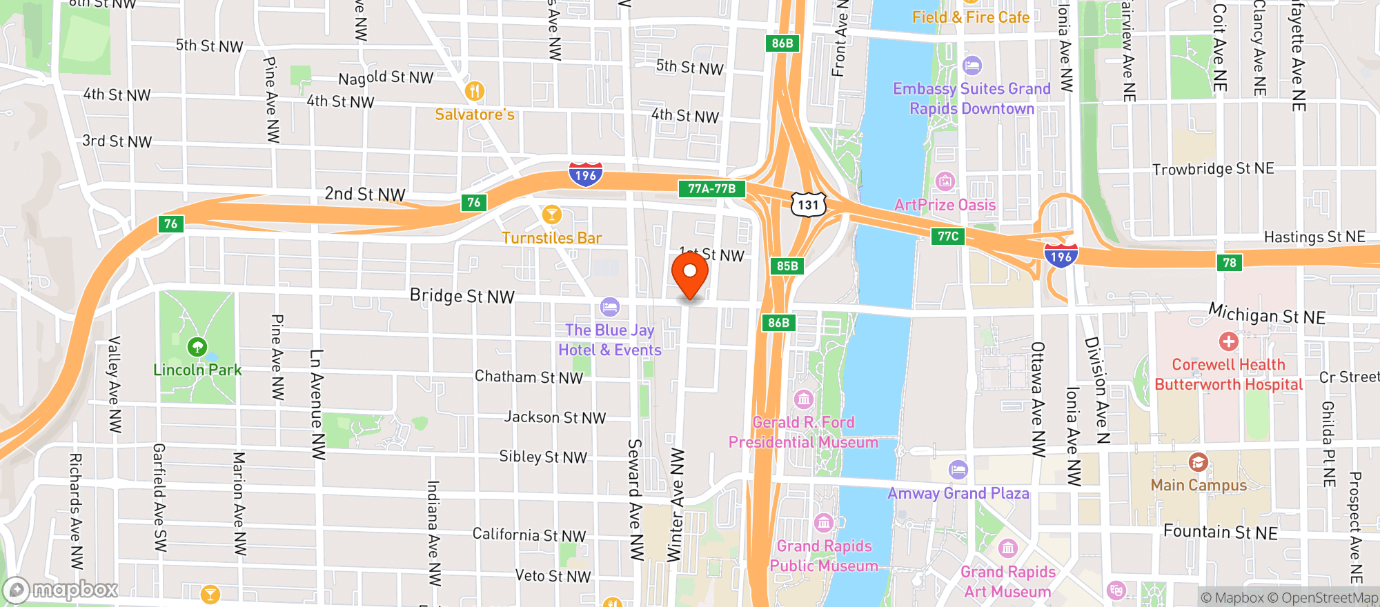 Map showing Condado Tacos